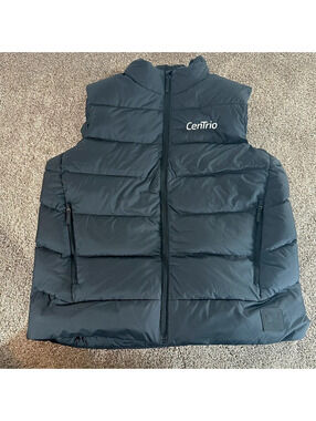 Outdoor Research Company Logo Vest Down Puffer Full Zip Large Mens Black Jacket